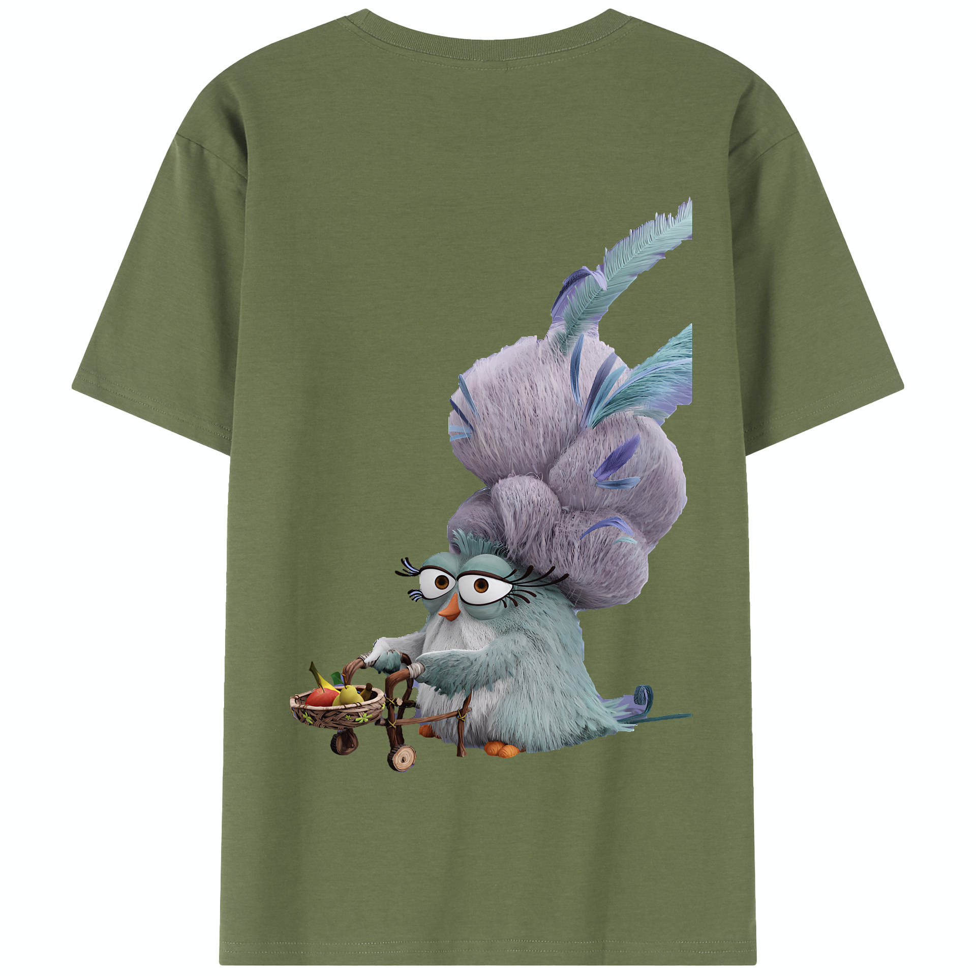 （画像用） Angry Birds アングリーバード 綿100％半袖Tシャツ（背面プリント）
